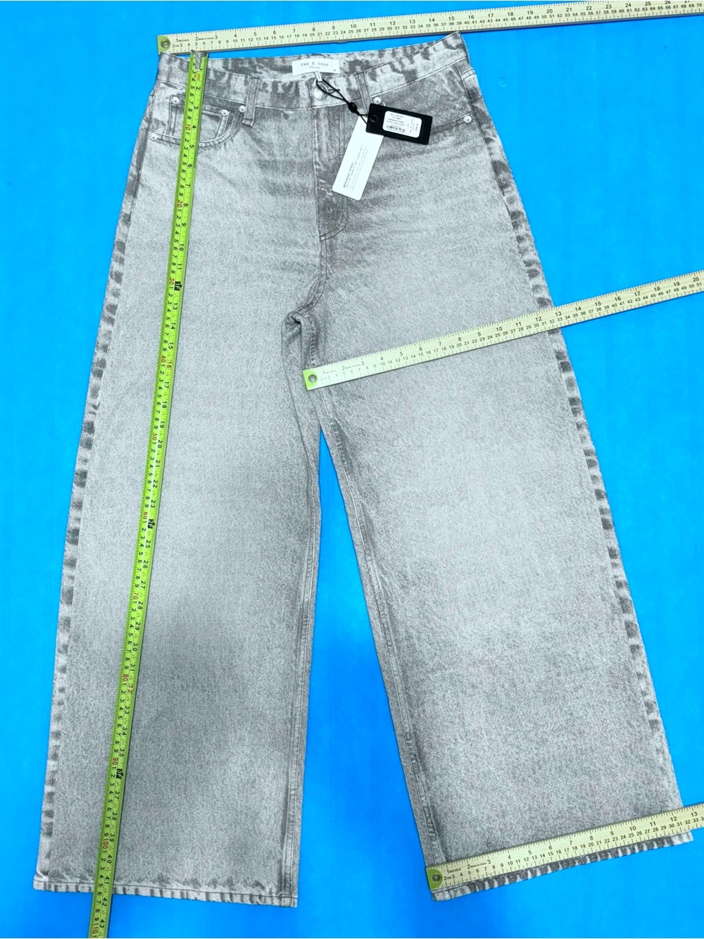 Rag & Bone Miramar Sofie Wide Leg Ankle Jeans Women’s Size 29 Icy Grey NWT - Picture 9 of 17